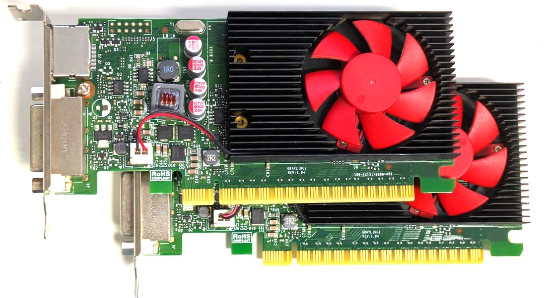 LOT OF 2 HP NVIDIA GEFORCE GT 730 2GB GDDR3 DVI 917882-002 LOW